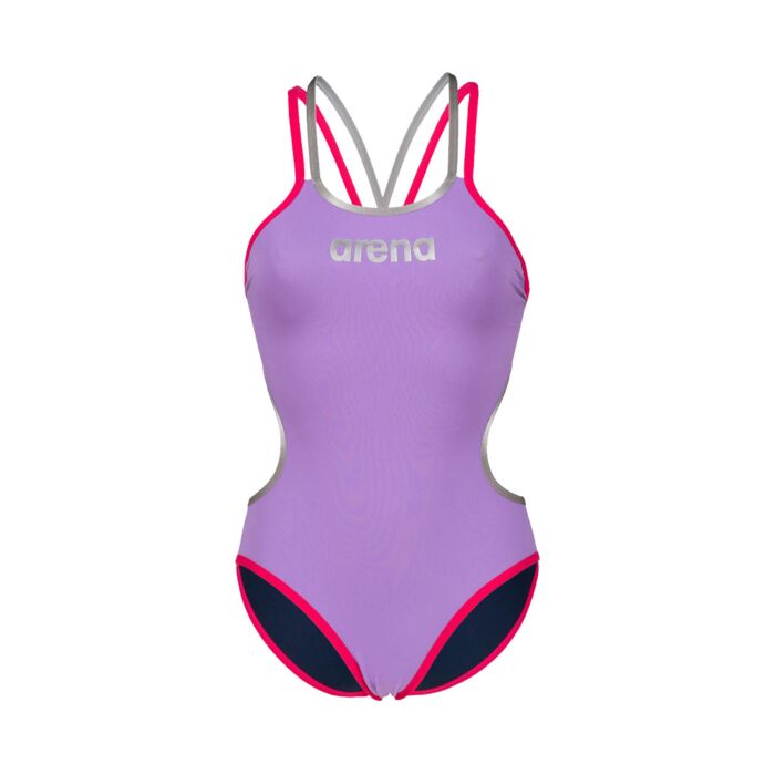 Női Fürdőruha ARENA W ARENA ONE DOUBLE CROSS BACK ONE PIECE 004732/948, szín lila