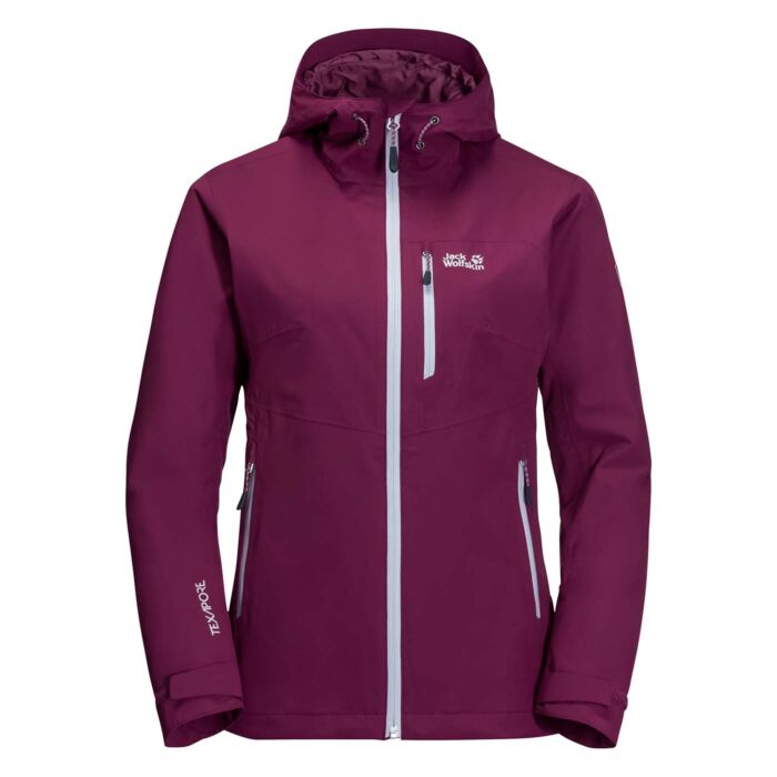 Damska Kurtka przejściowa JACK WOLFSKIN EAGLE PEAK JACKET W 1113002-1014, kolor bordowy