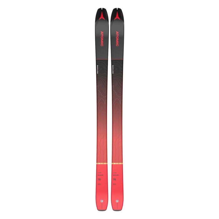 Męskie Narty ATOMIC BACKLAND 78 + SKIN 78/80 BLACK/RED 887445212713 AAST01620, kolor czarny