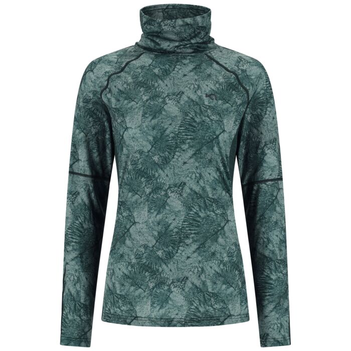 Damska Bluzka termoaktywna KARI TRAA FIERCE LONG SLEEVE 623307-PINE, kolor zielony