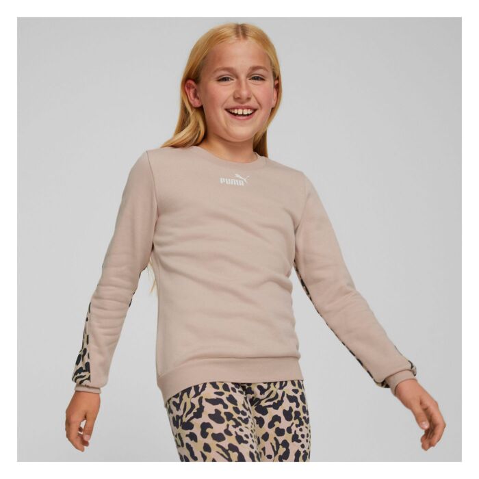 Dziecięca Bluza PUMA ALPHA CREW FL G ROSE QUARTZ 67021647, kolor różowy