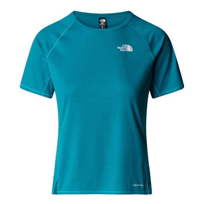 Damska Koszulka z krótkim rękawem THE NORTH FACE W SUNRISER S/S NF0A8BBX6GO1, kolor turkusowy
