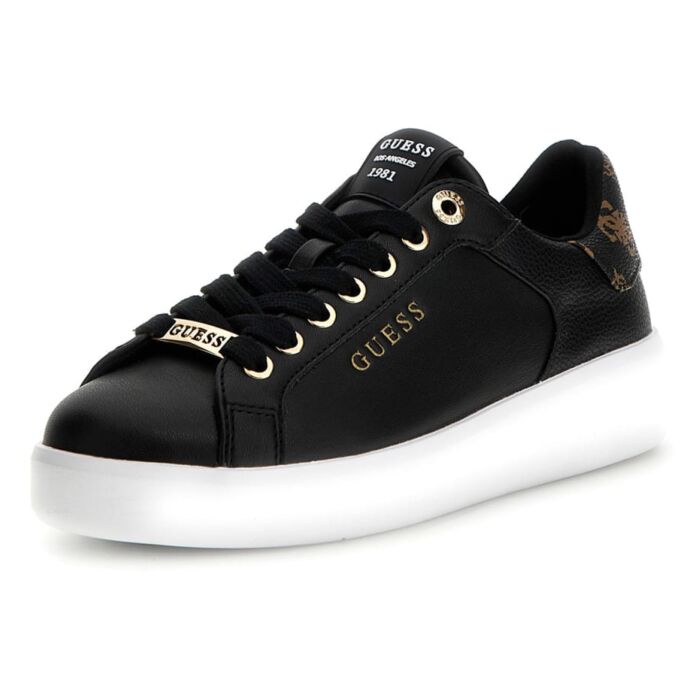 Damskie Sneakersy GUESS ROKI2 FLFRO2FAL12-BLACK, kolor czarny