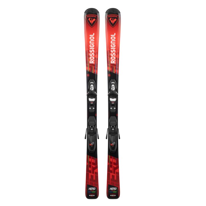 Dziecięce Narty ROSSIGNOL HERO JR 100-140 X KID 4 GW B76 WIAZ-3607683776061 RRNJY02, kolor czerwony