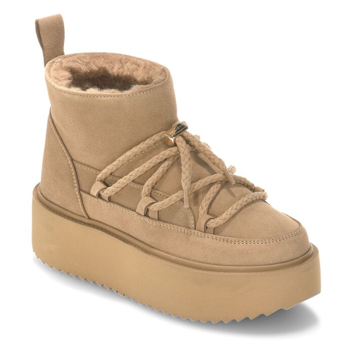 Dámska Zimná obuv INUIKII CLASSIC LOW PLATFORM 75204-004 SAND, farba béžová