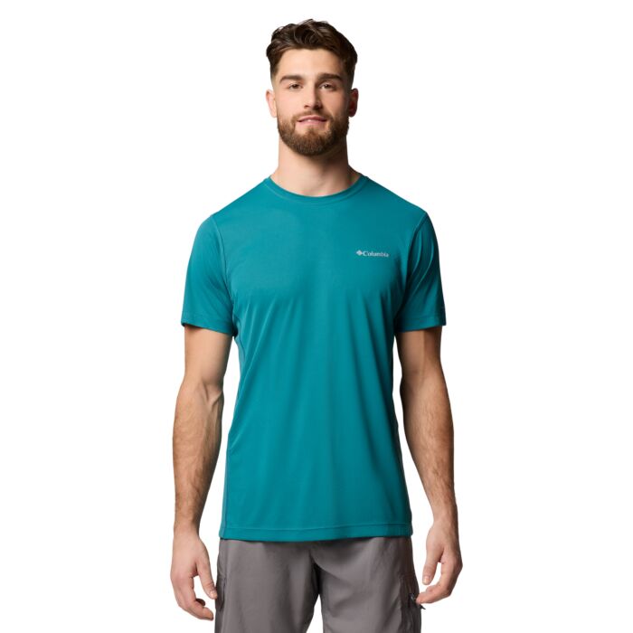 Męska Koszulka z krótkim rękawem COLUMBIA ZERO RULES LIGHT SS CREW 2118501364, kolor zielony