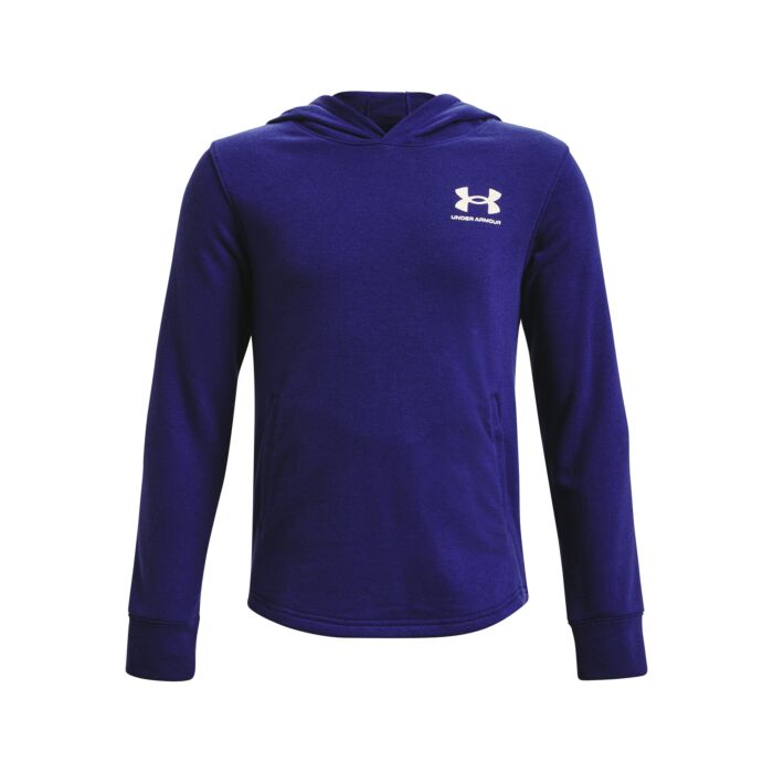Dziecięca Bluza UNDER ARMOUR UA RIVAL TERRY HOODIE 1377251-468, kolor granatowy
