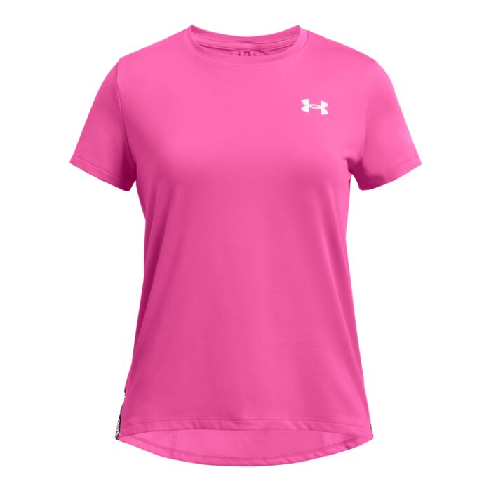 Dziecięca Koszulka z krótkim rękawem UNDER ARMOUR KNOCKOUT TEE 1383727-652, kolor różowy