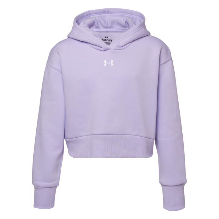 Dziecięca Bluza UNDER ARMOUR UA RIVAL FLEECE CROP HOODIE 1379517-535, kolor fioletowy