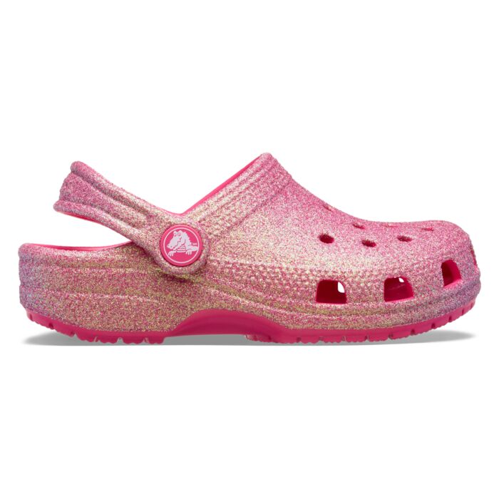 Dziecięce Klapki CROCS CLASSIC IRIDESCENT GLITTER CGK 210986-6ZQ, kolor czerwony