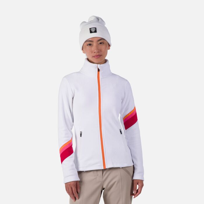 Damski Polar ROSSIGNOL W STRAWPILE FLEECE FZ RLNWL06_100, kolor biały