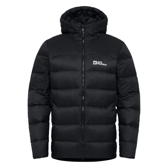 Męska Kurtka zimowa pikowana JACK WOLFSKIN NEBELHORN DOWN HOODY M RDS A61827-6000, kolor czarny