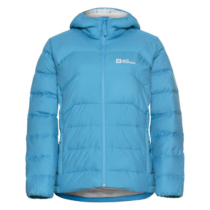 Damska Kurtka zimowa pikowana JACK WOLFSKIN ATHER DOWN HOODY W RDS A60330-1523, kolor niebieski
