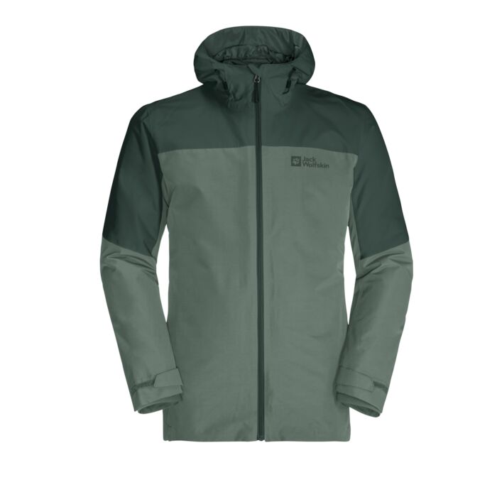 Męska Kurtka 3 w 1 JACK WOLFSKIN GLAABACH 3IN1 JKT M 1115291-4161, kolor zielony
