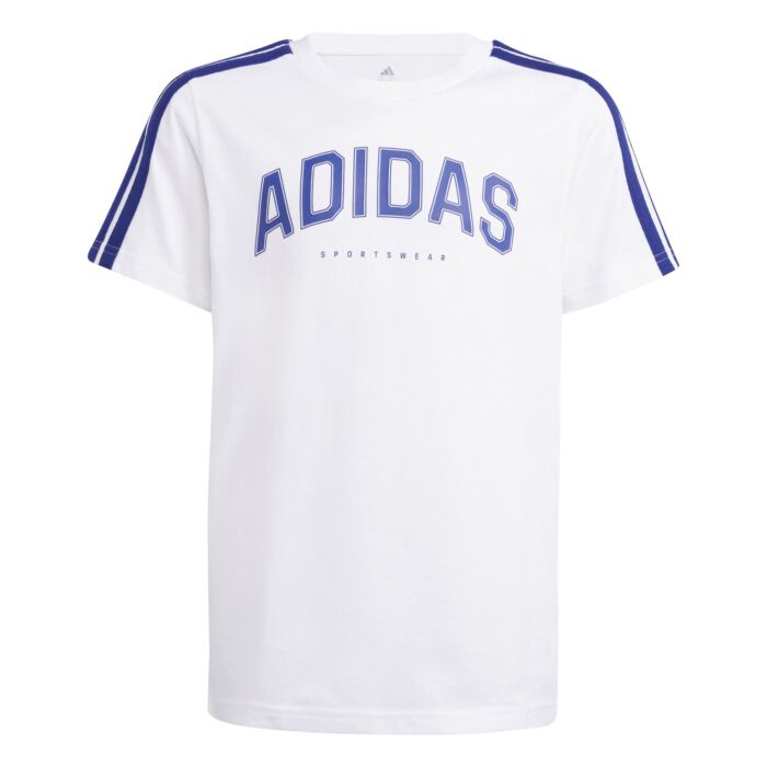 Gyermek Rövid ujjú ing ADIDAS J C COLLEG TEE JI6674, szín fehér