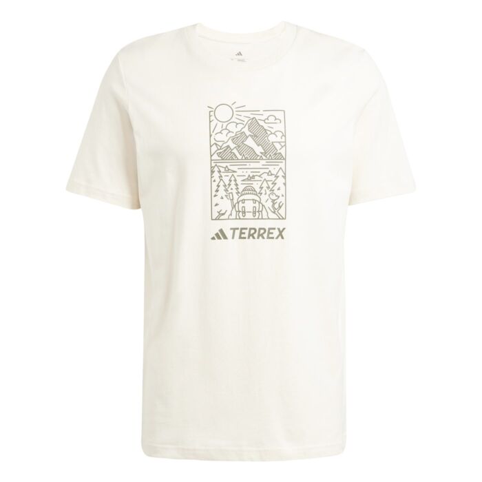 Męska Koszulka z krótkim rękawem ADIDAS WILD TEE JN4267, kolor beżowy