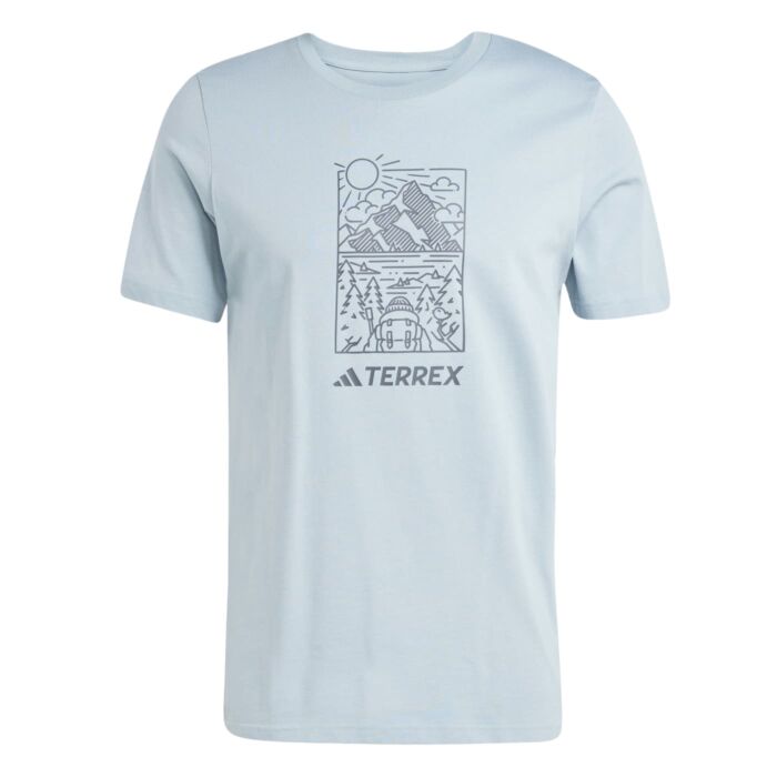 Męska Koszulka z krótkim rękawem ADIDAS WILD TEE JN4265, kolor niebieski