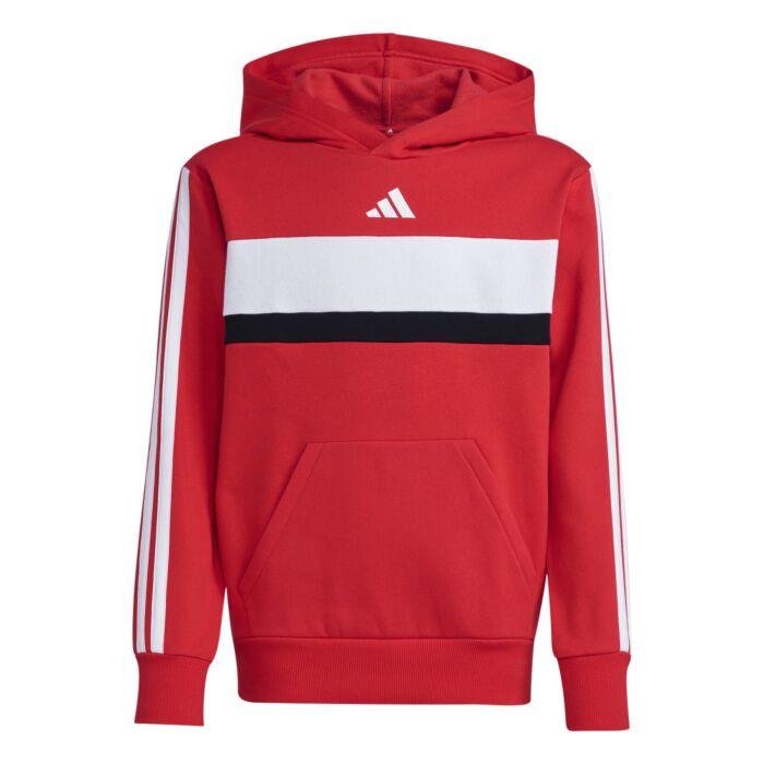 Dziecięca Bluza ADIDAS J 3S TIB FL HD JI6212, kolor czerwony