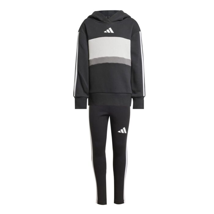 Dziecięcy Dres ADIDAS LG 3S TIB FL ST JI6218, kolor czarny