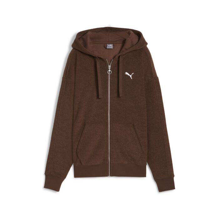 Női Pulóver PUMA HER WINTERIZED FZ HOODIE 68163665, szín barna