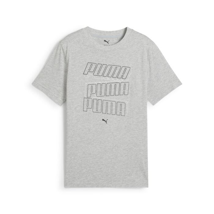 Dziecięca Koszulka z krótkim rękawem PUMA ESS LOGO LAB HOG TEE B 68578804, kolor szary