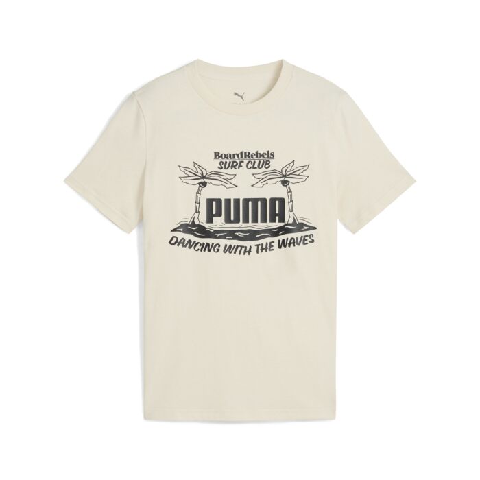 Dziecięca Koszulka z krótkim rękawem PUMA MID90S GRAPHIC TEE III B 68515287, kolor beżowy