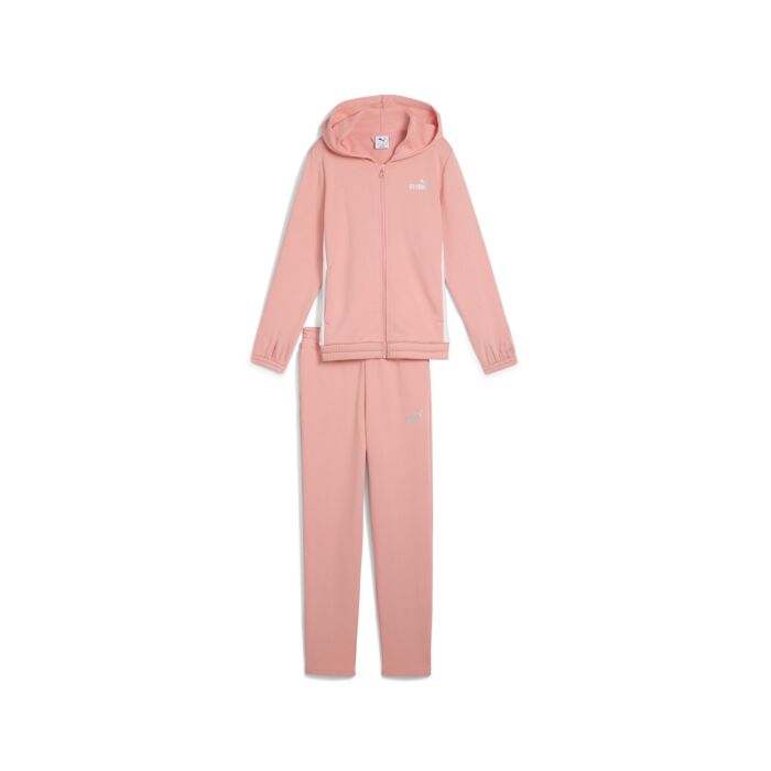 Dziecięcy Dres PUMA METALLIC HOODED SWEAT SUIT TR G 68630518, kolor różowy