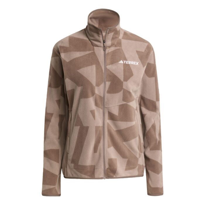 Damski Polar ADIDAS W MT AOP FZ FL JN0997, kolor brązowy
