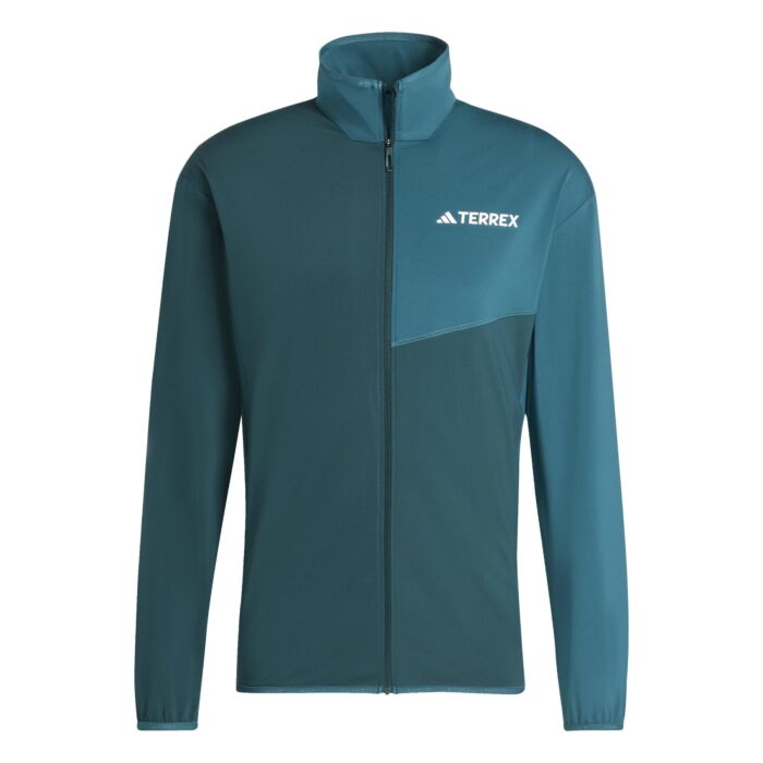 Męski Polar ADIDAS MT CW T FZ FL JM0140, kolor zielony
