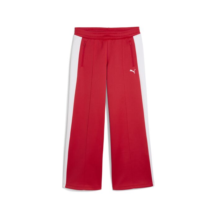 Damskie Spodnie PUMA T7 LOW RISE TRACK PANTS OP 62980311, kolor czerwony