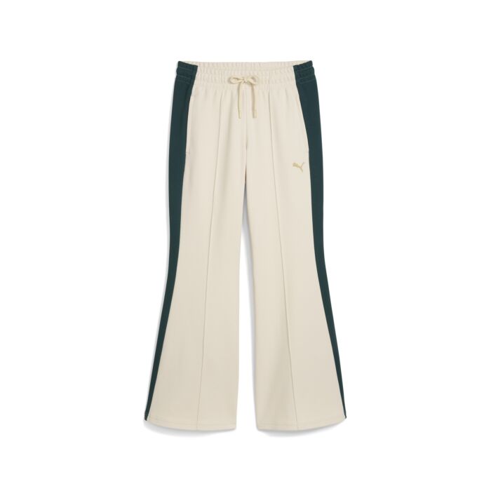 Damskie Spodnie PUMA T7 FLARED PANTS 63213887, kolor beżowy