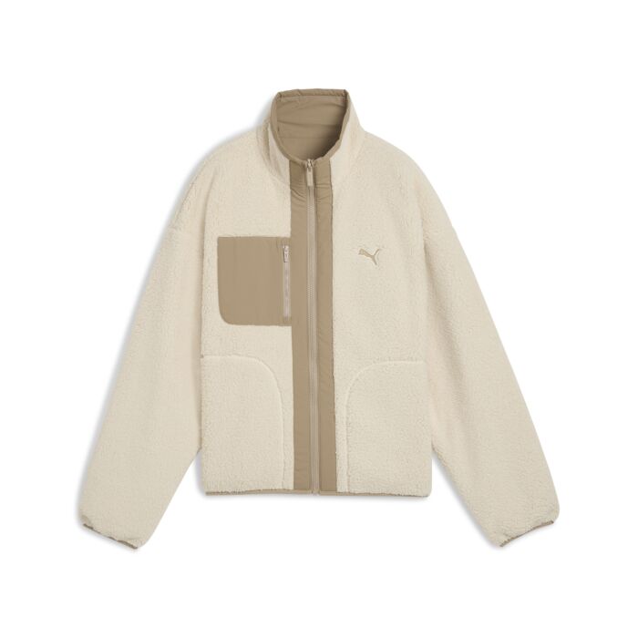 Damska Kurtka przejściowa PUMA REVERSIBLE HYBRID SHERPA JACKET 68838687, kolor beżowy