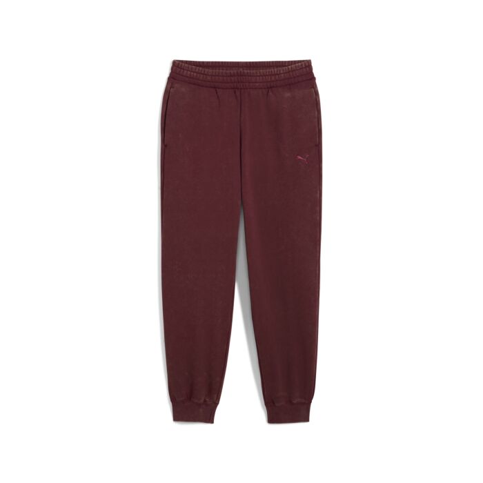 Damskie Spodnie PUMA ESS ELEVATED COMFORT WASH SWEATPANTS FL 68810496, kolor bordowy