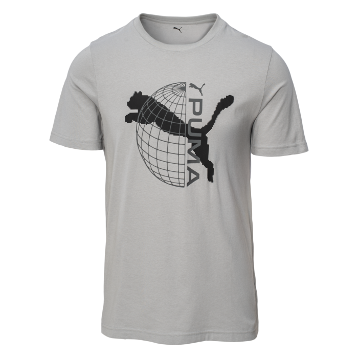 Férfi Rövid ujjú ing PUMA PUMATECH GRAPHIC TEE 63219263, szín szürke
