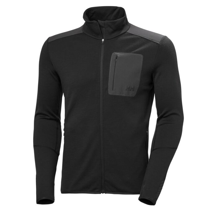 Męska Bluza HELLY HANSEN LIFA MERINO MIDLAYER 49450_990, kolor czarny