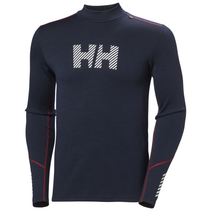 Męska Bluzka termoaktywna HELLY HANSEN LIFA MERINO MIDW LOGO 49543_597, kolor granatowy
