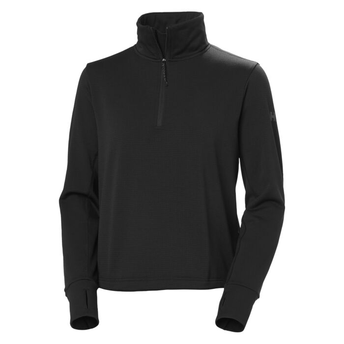 Damska Bluzka termoaktywna HELLY HANSEN W VERSALITE CINCHED PULLOVER 49560_990, kolor czarny