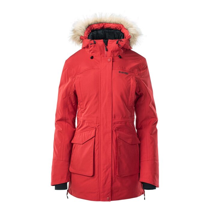 Damski Płaszcz ocieplany HI-TEC LADY LASSE M000143819, kolor czerwony