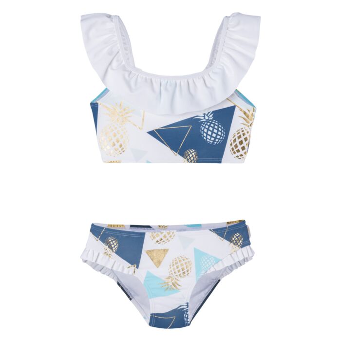 Dziecięcy Strój kąpielowy dwuczęściowy AQUAWAVE CHARLOTTE KIDS M000209601, kolor biały