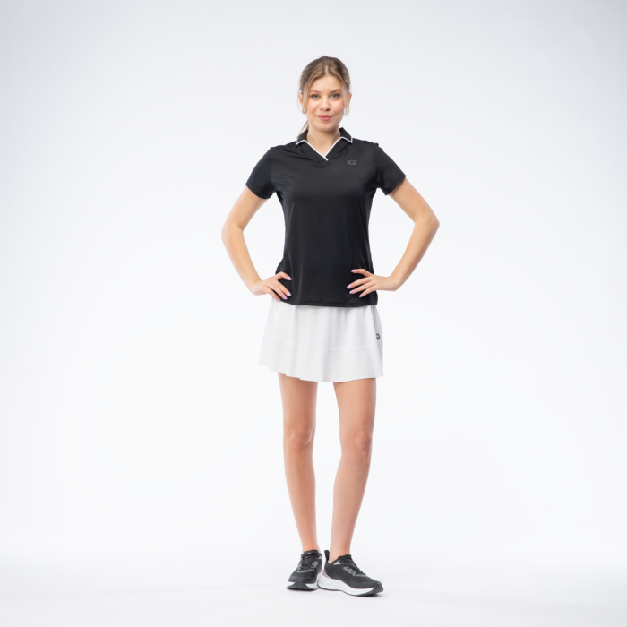 Damska Koszulka IQ CROSS THE LINE INTENSITY POLO WMNS M000274127, kolor czarny