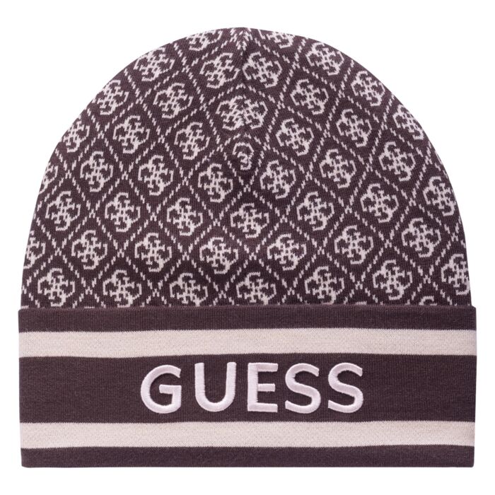 Női Téli sapka GUESS SEVYN 4G LOGO BEANIE SWTR W4BZ21Z3JD2-FN0T, szín barna