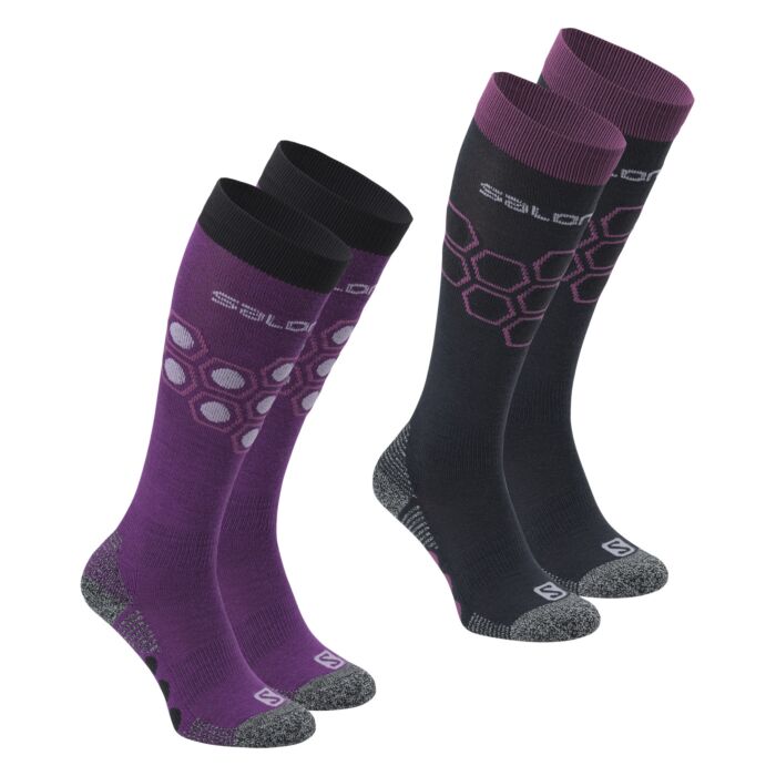 Damskie Skarpety wysokie SALOMON ALL MOUNTAIN 2 W 17159-AVBA, kolor czarny
