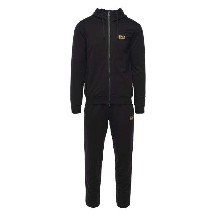 Męski Dres EA7 EMPORIO ARMANI TRAIN CORE ID M T-SUIT HOODIE FZ OH COFT 8NPV62PJVRZ0208, kolor czarny