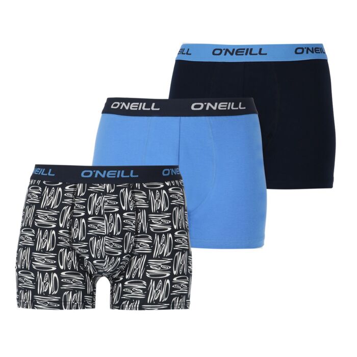 Męskie Bokserki O'NEILL MEN BOXER LOGO AOP & PLAIN 3PK 900693-7000P, kolor wielokolorowy