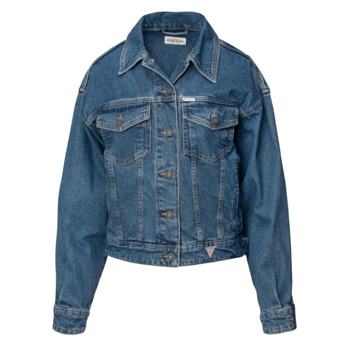 Damska Kurtka jeansowa GUESS GJ OVERSIZE TRUCKER JACKET W4YN56D5CC3-M3DW, kolor granatowy