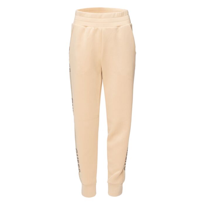 Női Nadrág GUESS STUDS LOGO SWEATPANTS W4YB40KBYE2-G1L7, szín barna