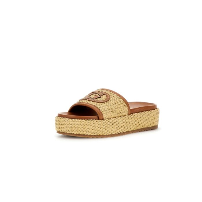 Damskie Klapki GUESS LONNEY FLJLNYFAB19-NATU, kolor beżowy