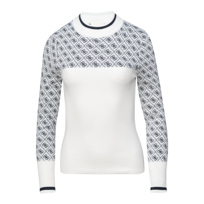 Női Pulóver GUESS LS MOCK NECK AUBREY 4G SWTR W5BR24Z3JD2-F0YU, szín szürke