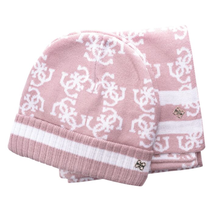 Dziecięca Czapka i szalik GUESS SET HAT + SCARF J4BZ04Z3H40-G5B0, kolor różowy