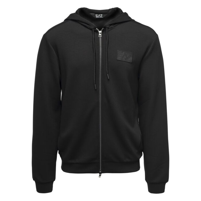 Férfi Pulóver EA7 TRAIN LUX M HOODIE FZ DOUBLE KNIT 6DPM82PJZKZ1200, szín fekete